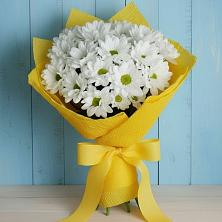 Букет Застенчивые лепестки в Назарово Букет цветов из:  Хризантемы в Назарово