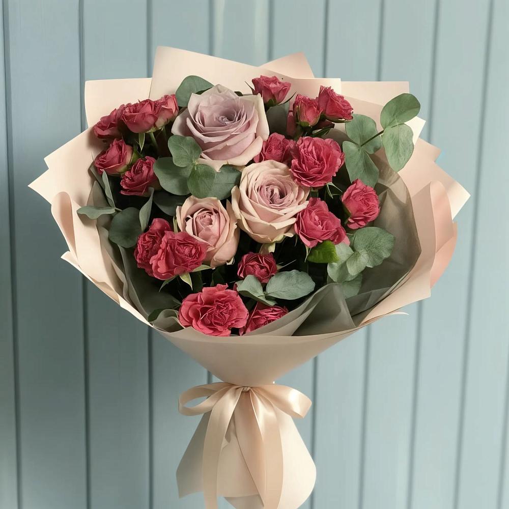 Букет восхищение в Назарово Букет цветов из: Гвоздики и Розы в Назарово