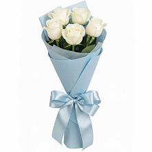 5 Белых роз Проуд в Назарово Букет 5 Белых роз Проуд в Назарово