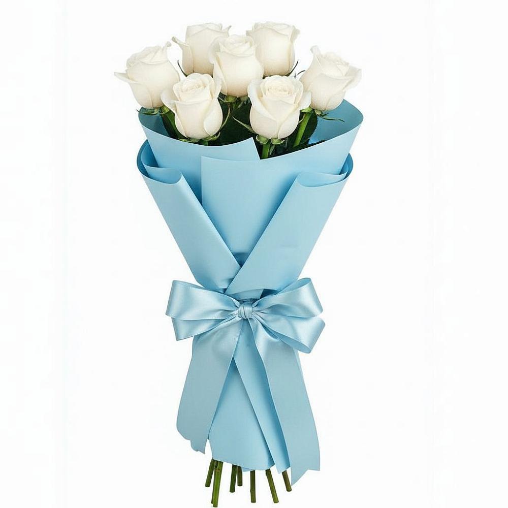 7 Белых роз Проуд в Назарово Букет 7 белых роз Проуд в Назарово