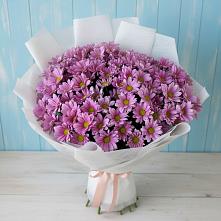 Букет сиреневая охапка в Назарово Букет цветов из:  Хризантемы в Назарово