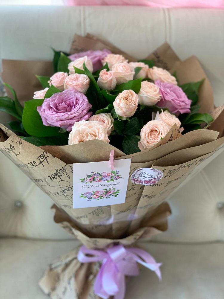 Букет розовая сирень в Назарово Букет цветов из: Розы в Назарово