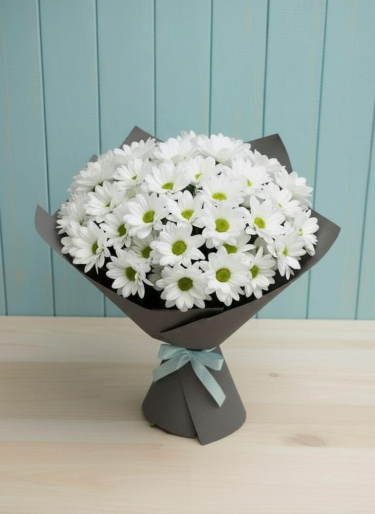 Букет белые хризантемы в Назарово Букет цветов из: Хризантемы в Назарово