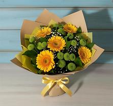 Букет цветов из:  Герберы и Хризантемы в Назарово