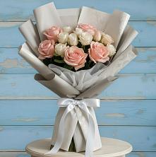 Букет Нежное облако в Назарово Букет цветов из:  Розы в Назарово