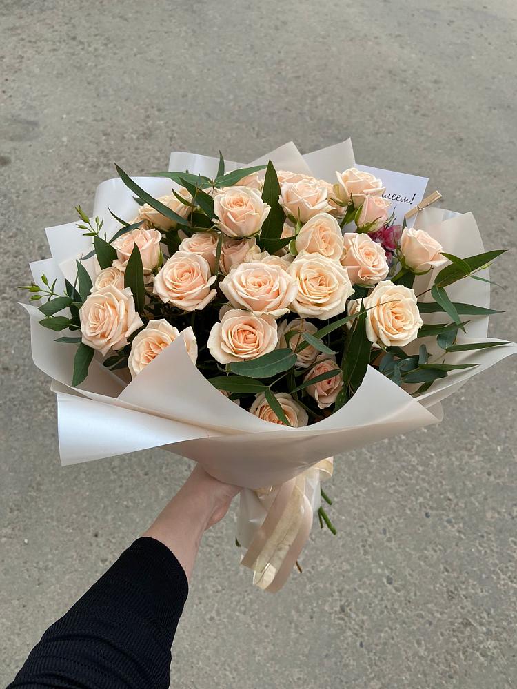 Кремовые розы Латте в Назарово Букет Кремовые розы Латте в Назарово