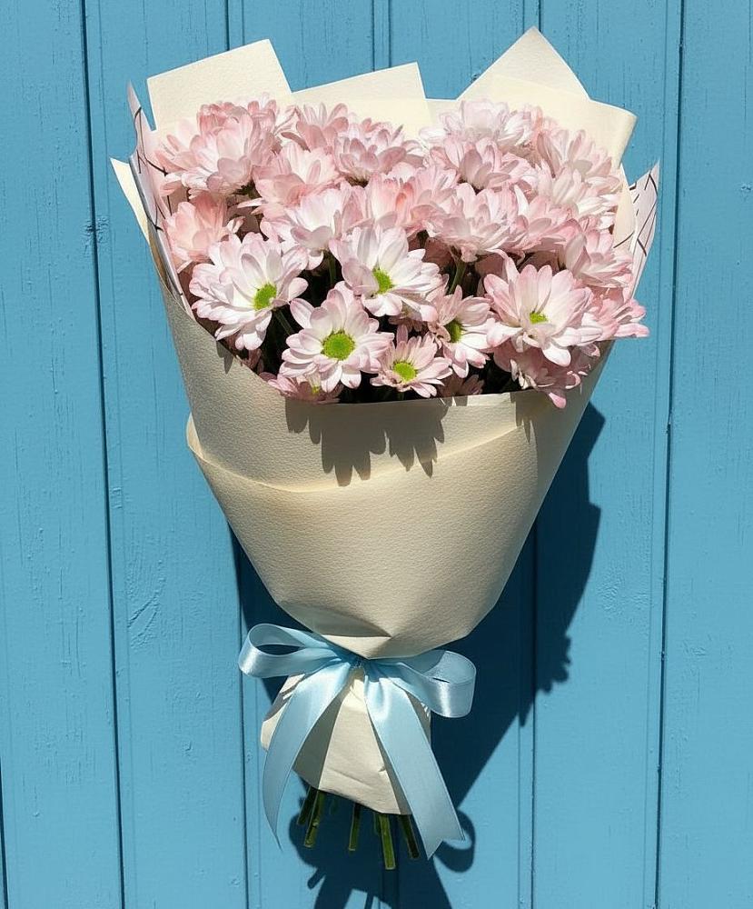 Букет Розовые хризантемы в Назарово Букет цветов из: Хризантемы в Назарово