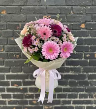 Букет цветов из:  Герберы и Хризантемы в Назарово