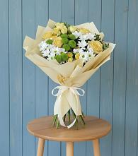 Букет Луч солнца в Назарово Букет цветов из:  Хризантемы и Розы в Назарово