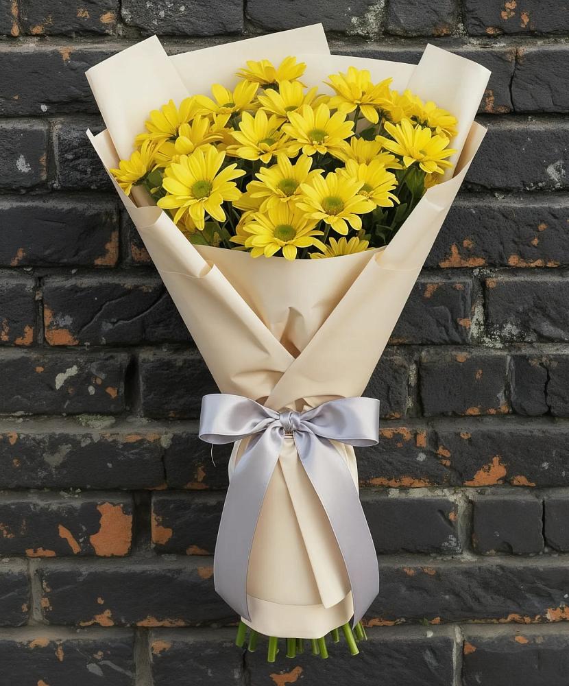 Букет Желтое настроение в Назарово Букет цветов из: Хризантемы в Назарово