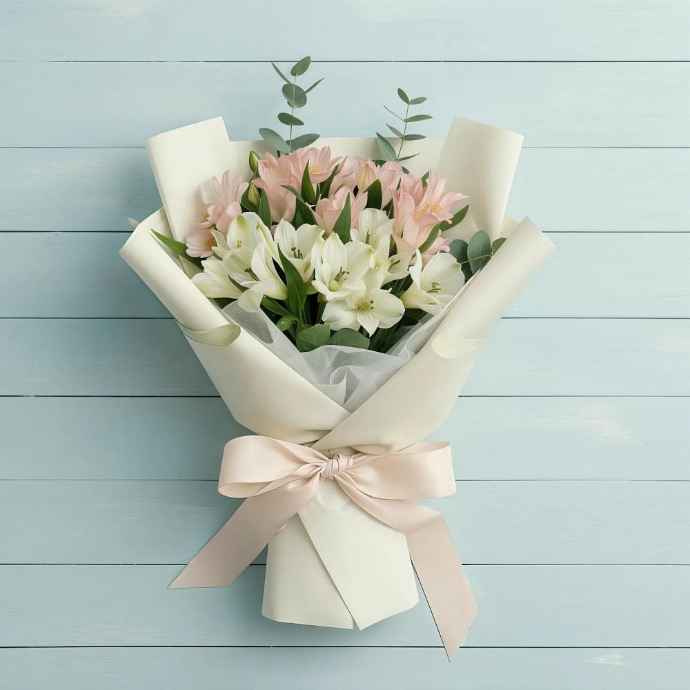 Букет Утренний поцелуй в Назарово Букет цветов из: Альстромерии в Назарово