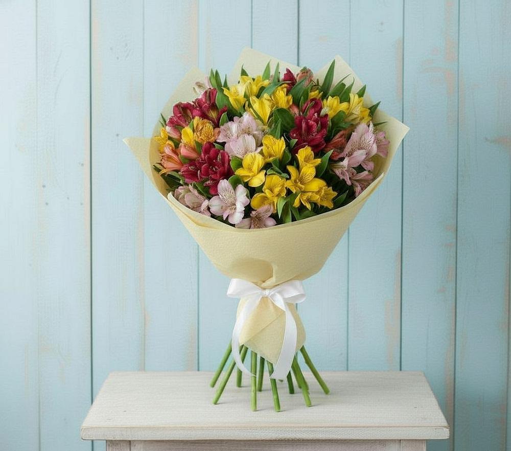 Букет Летние краски в Назарово Букет цветов из: Альстромерии в Назарово