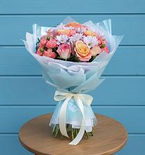 Букет цветов из:  Хризантемы и Розы в Назарово