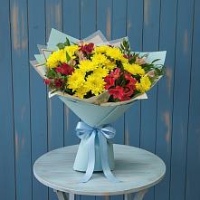 Букет цветов из:  Альстромерии и Хризантемы в Назарово