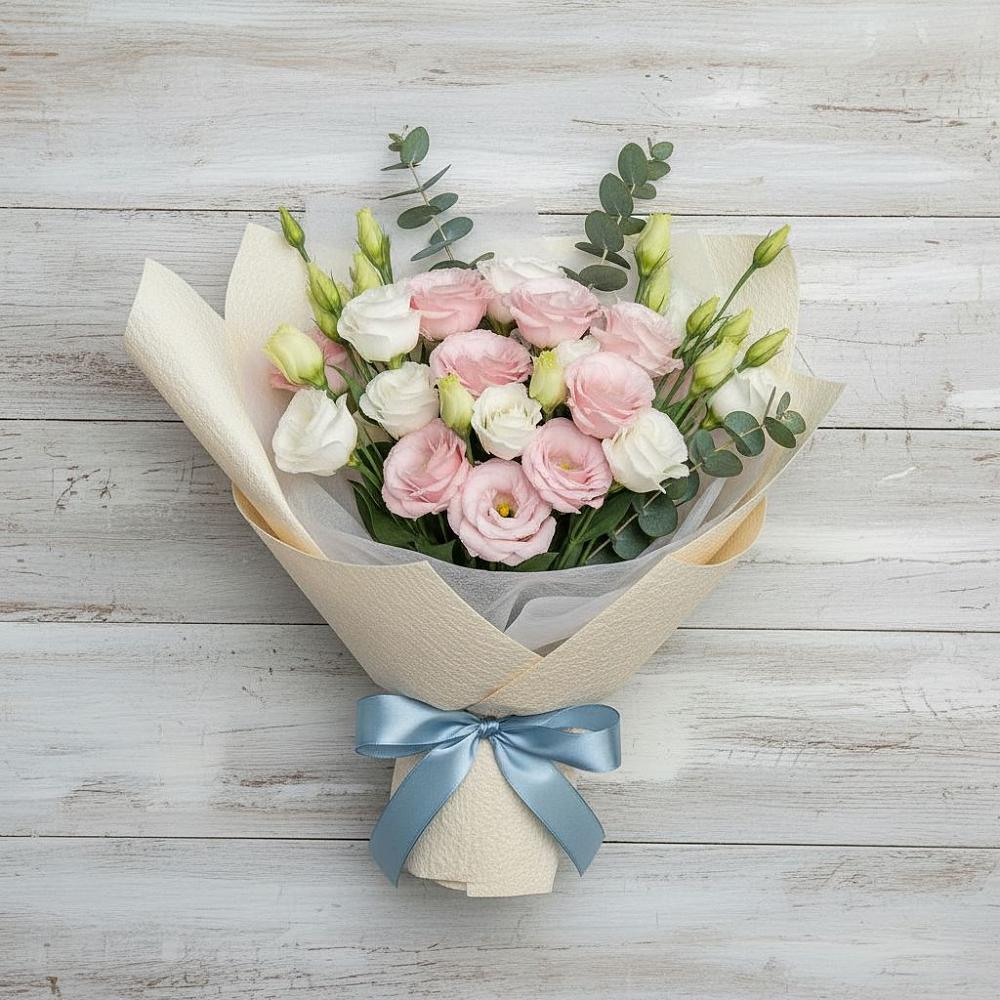 Букет шампанское в Назарово Букет цветов из: Лизиантусы в Назарово